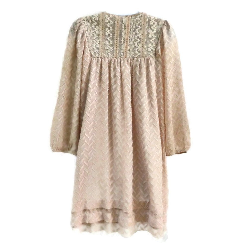 One September Dress Anwen Peasant Nude Beige Smock - Picture 7 of 12